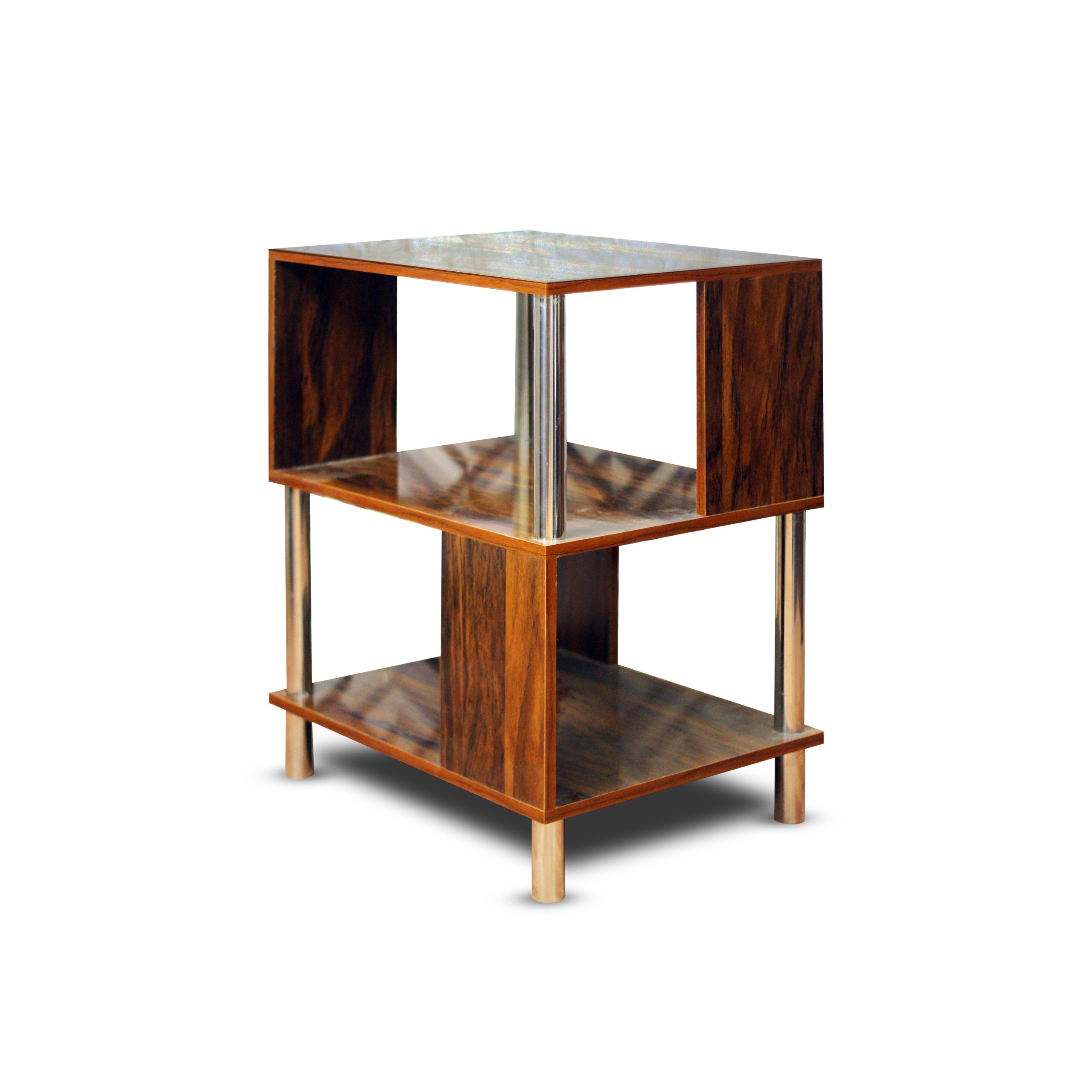 Double Side Table – Brown – Ebony Side Table by Karachi Woods – An Exquisite Piece of Decor!